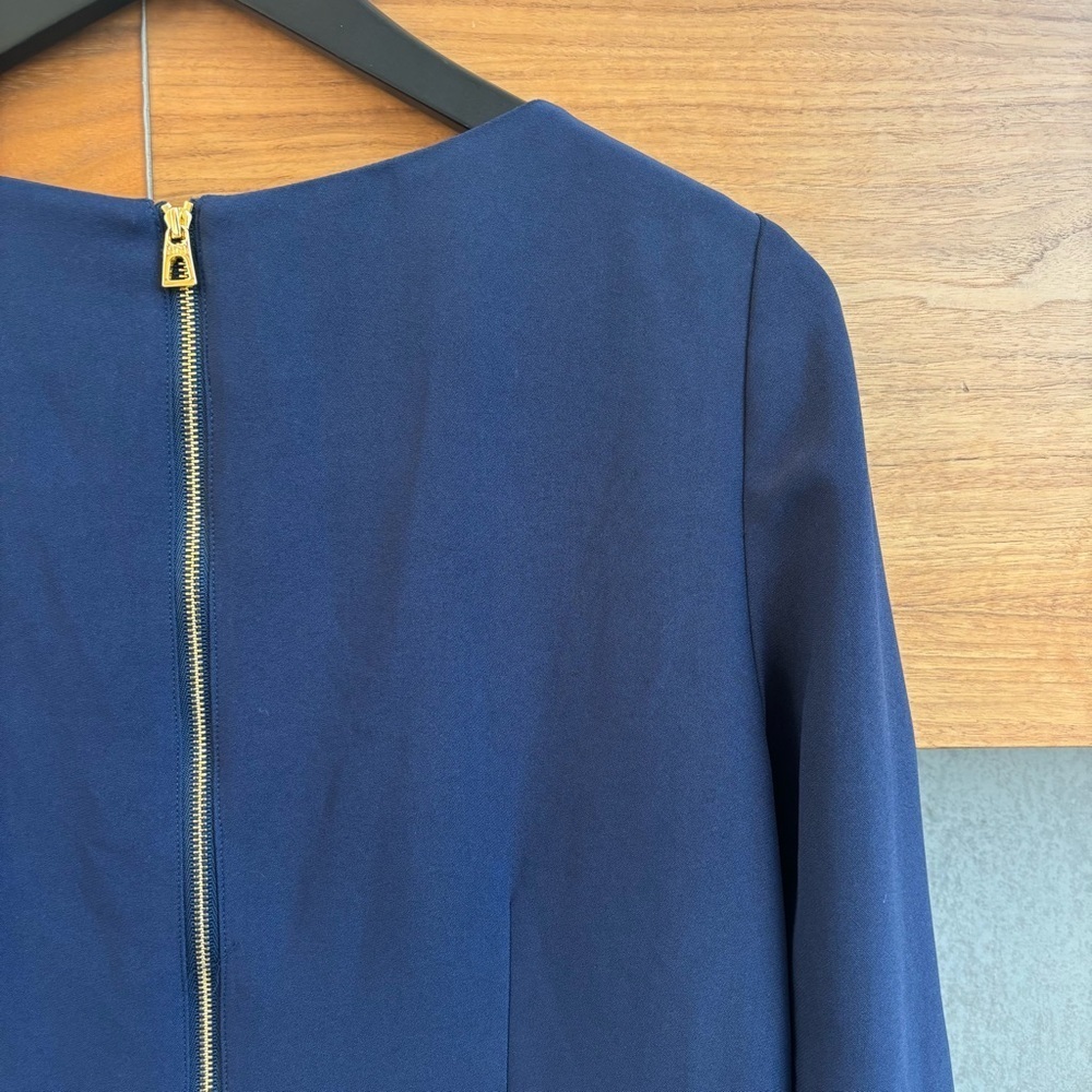 Sail To Sable Ruffle Mini Dress In Navy, Size 8 - Picture 12 of 14
